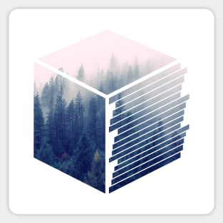 Geometric nature - Cube Sticker